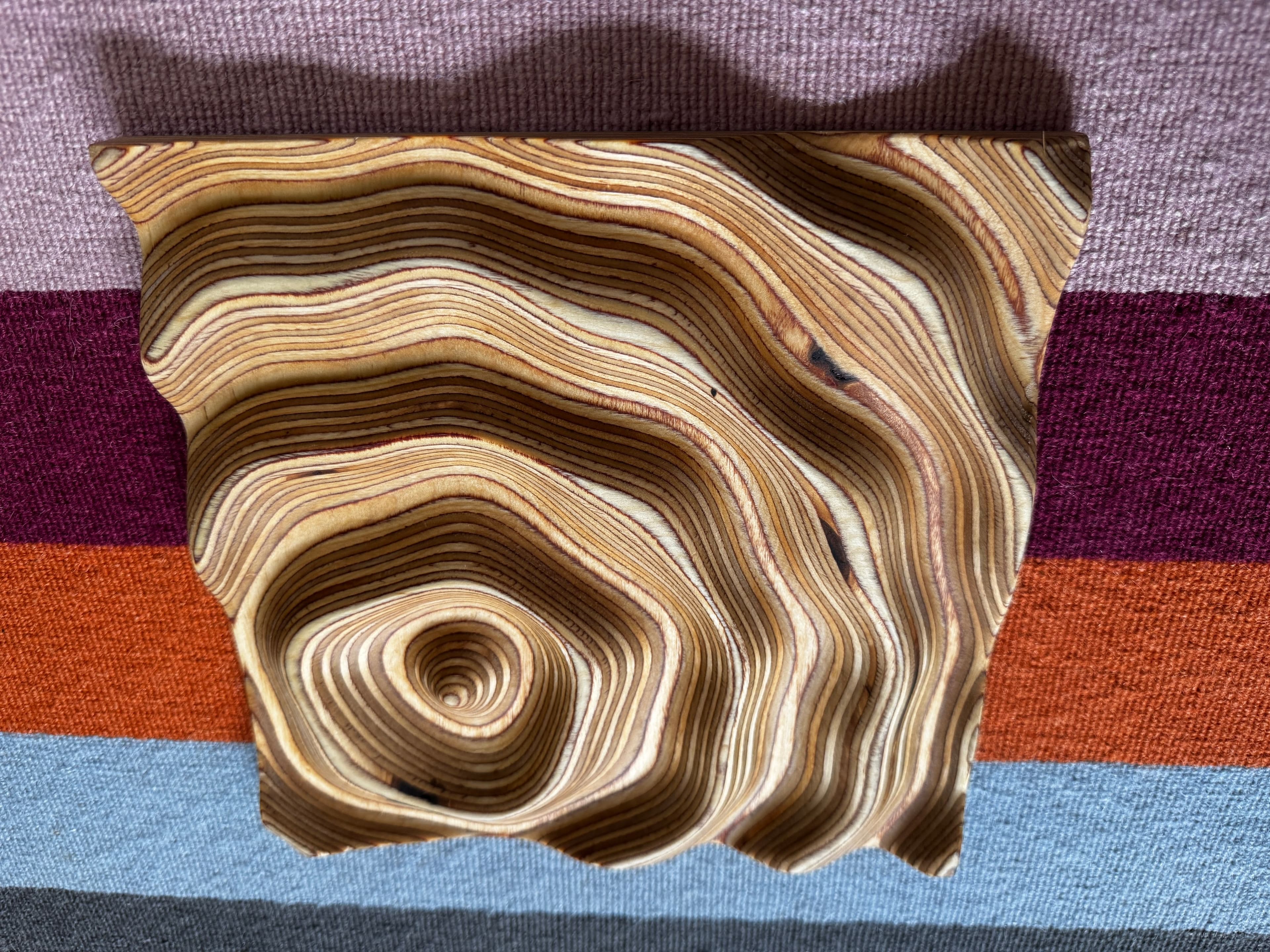 Wave 2 - handcrafted wooden wave relief by TerraMadera
