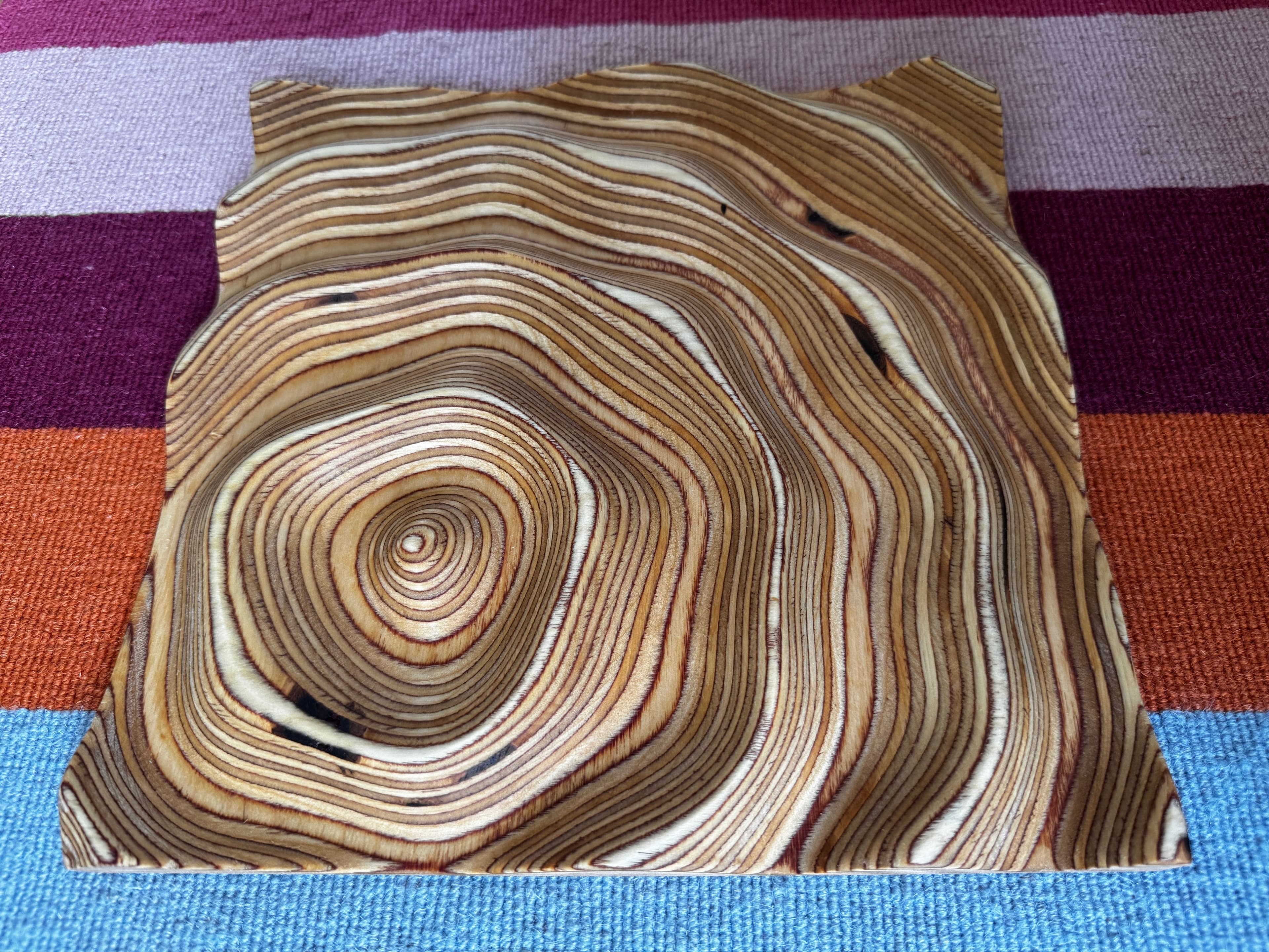 Wave 2 - handcrafted wooden wave relief by TerraMadera