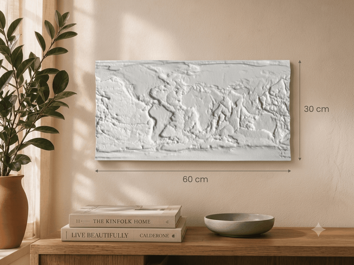 World map 1 - handcrafted wooden world map relief by TerraMadera