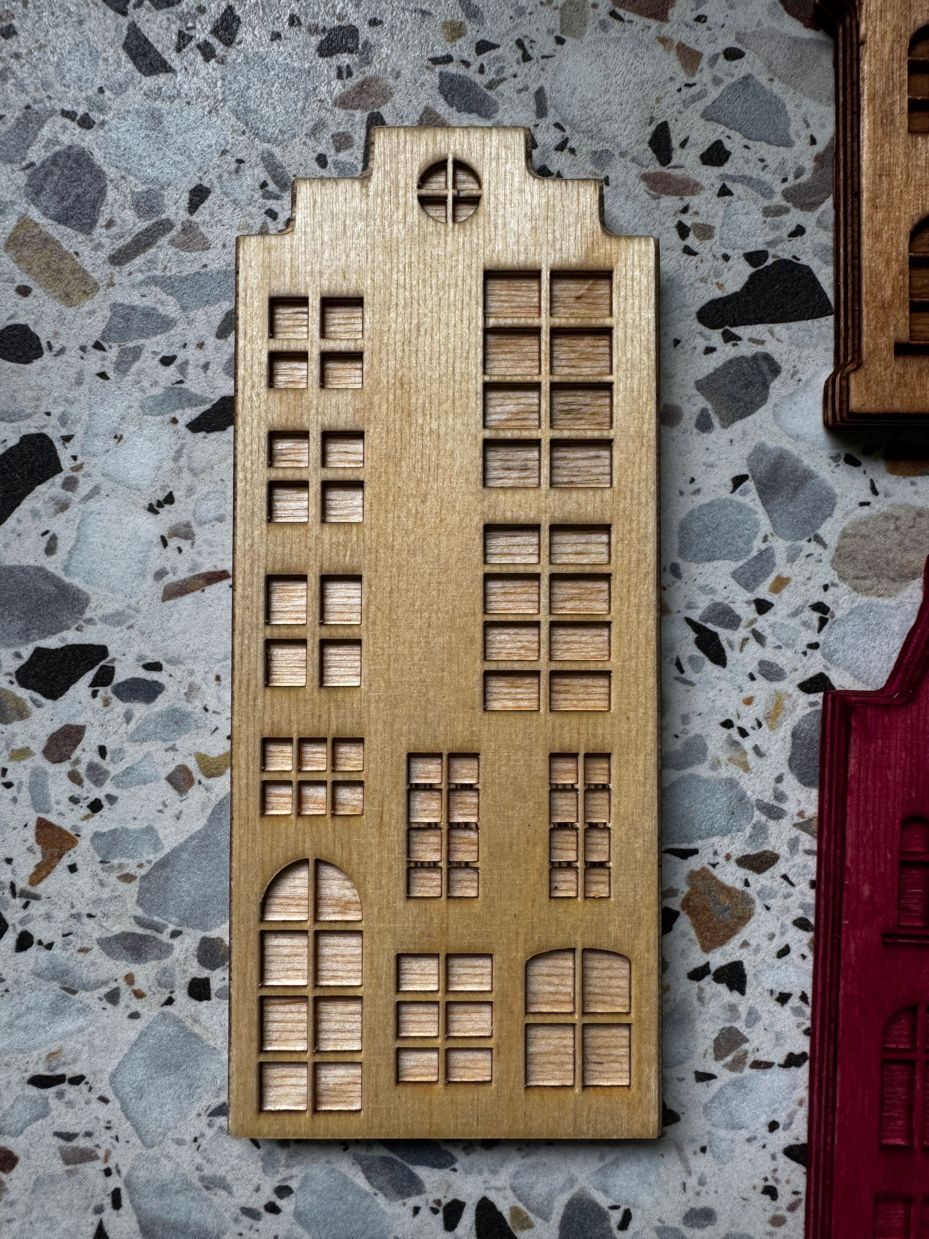 Dutch canal houses magnets — handcrafted wooden magnets by TerraMadera