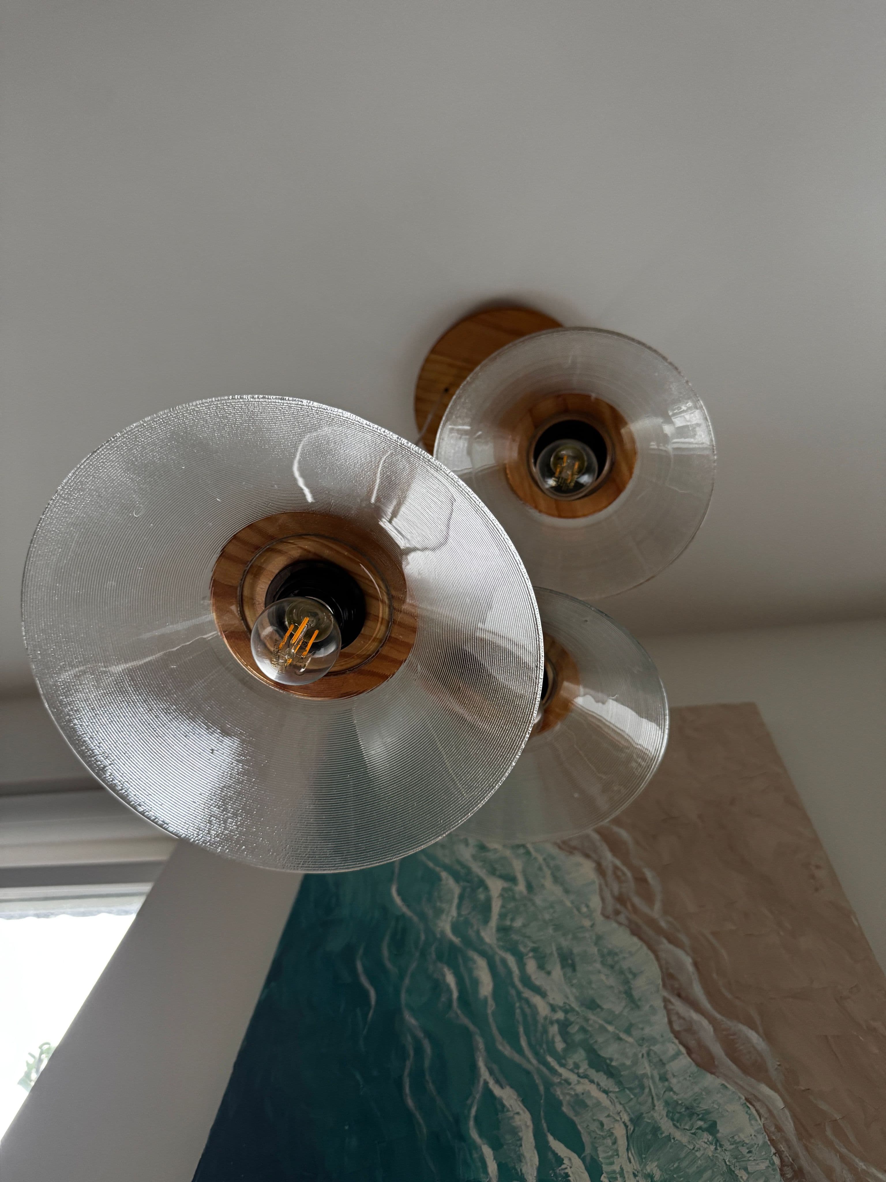 Glass bowl pendant light by TerraMadera