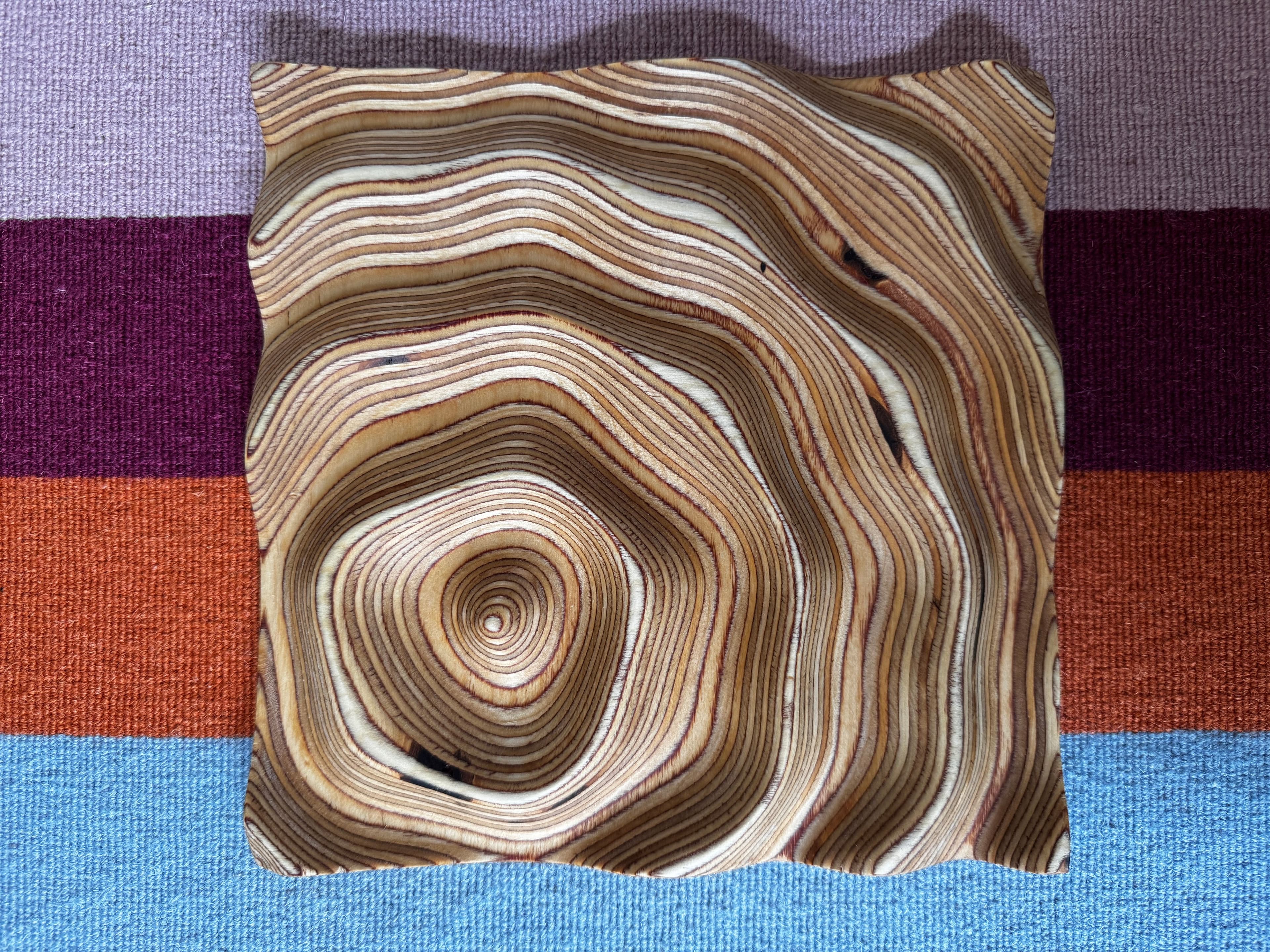 Wave 2 - handcrafted wooden wave relief by TerraMadera