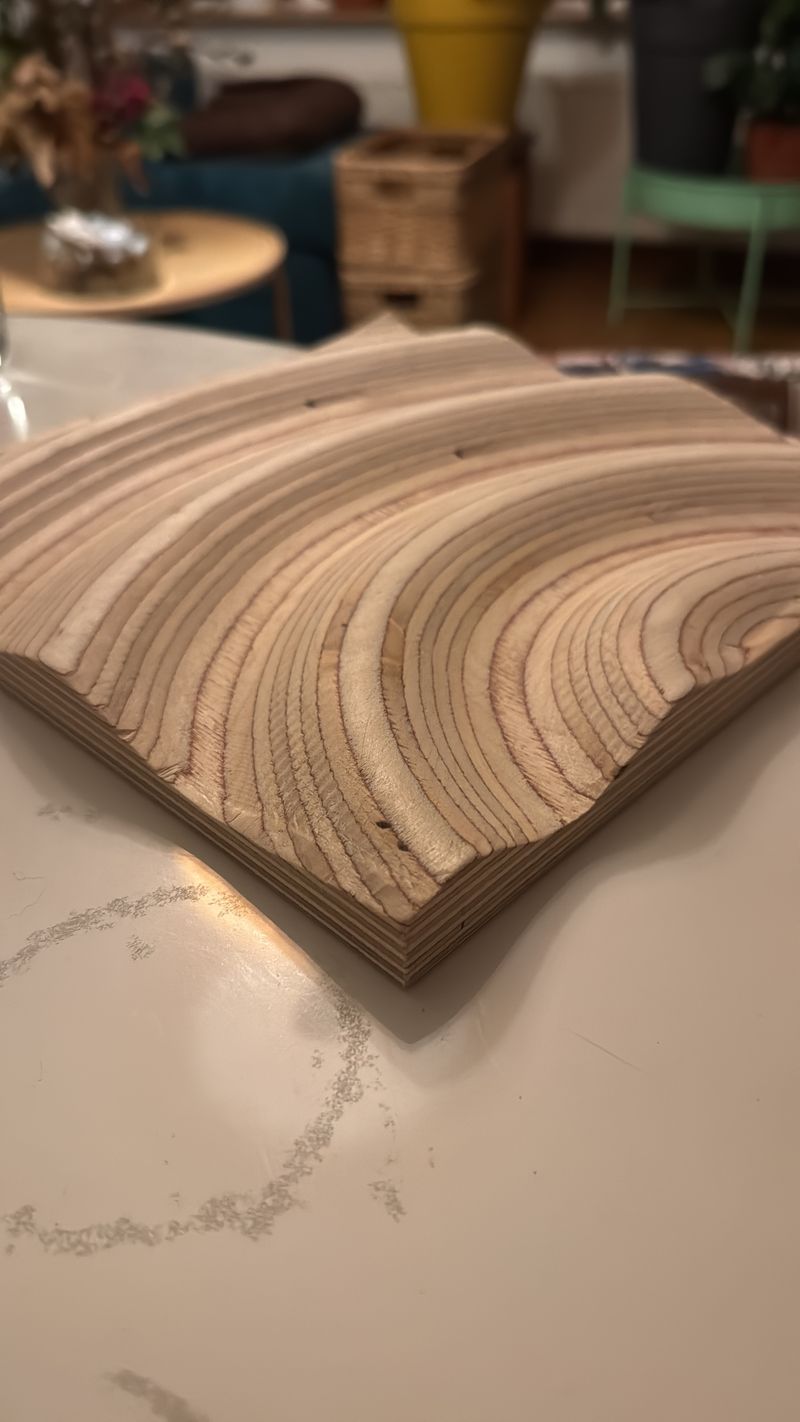Wave 1 - handcrafted wooden wave relief by TerraMadera