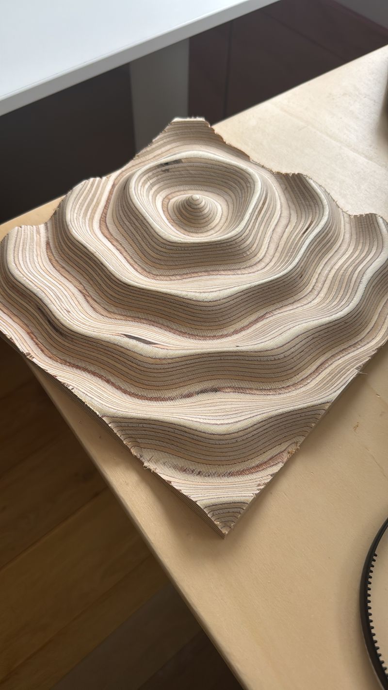 Wave 2 - handcrafted wooden wave relief by TerraMadera